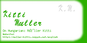 kitti muller business card